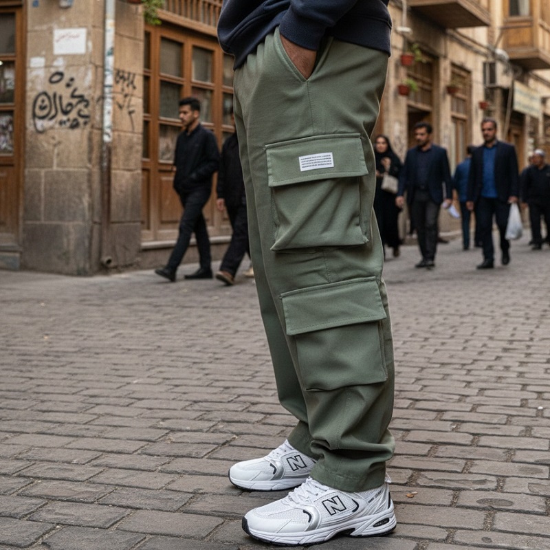 شلوار بنگال کارگو مردانه مدل HAMED-سبز
