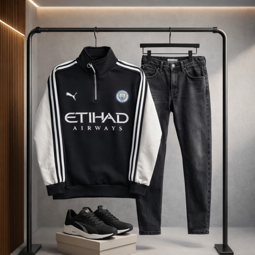 دورس نیم زیپ منچستر سیتی-مشکی