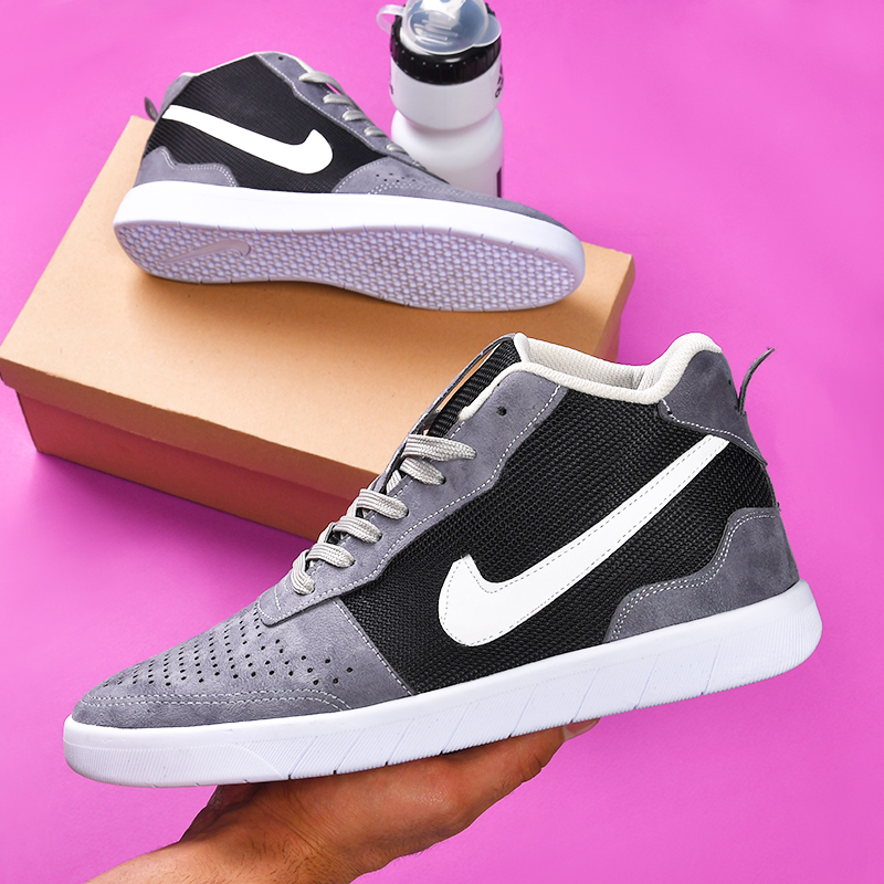 کفش مردانه Nike طوسی مشکی مدل Biks