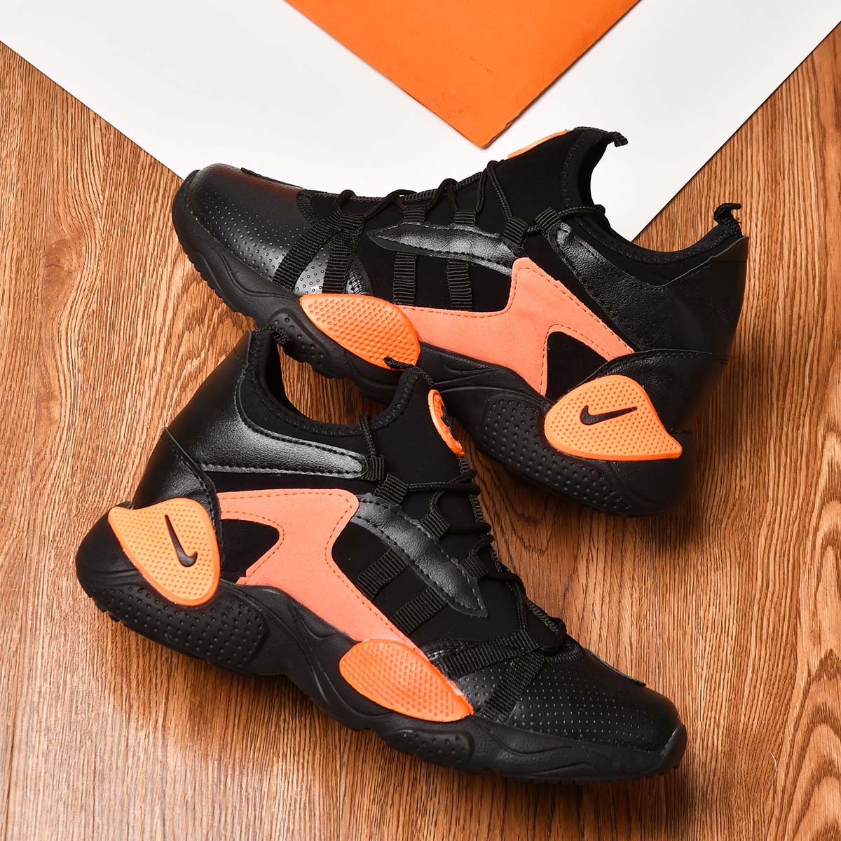 کفش مردانه هوراچی ساقدار مدل zal رنگ مشکی نارنجی