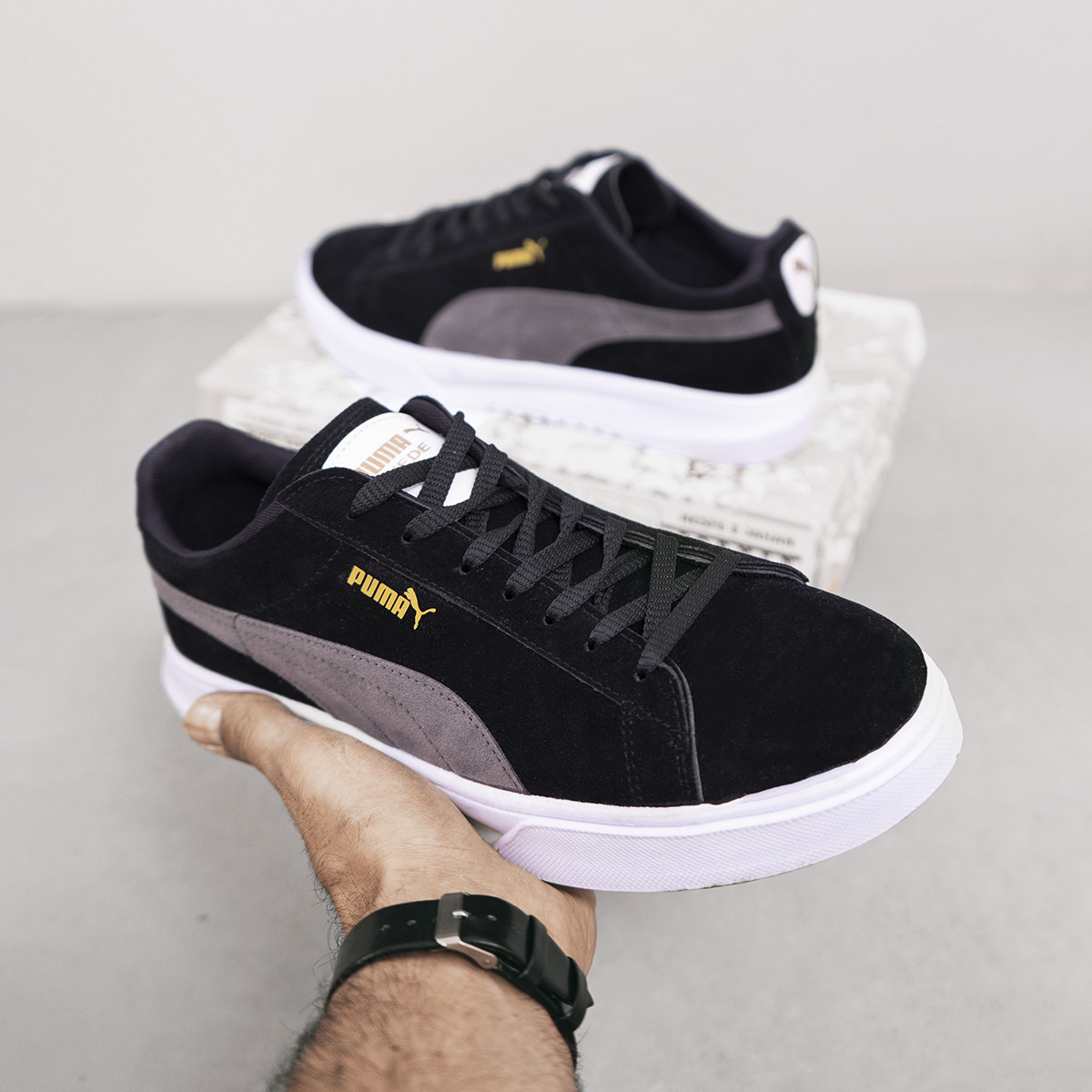 کفش مردانه puma مدل Panju رنگ مشکی طوسی