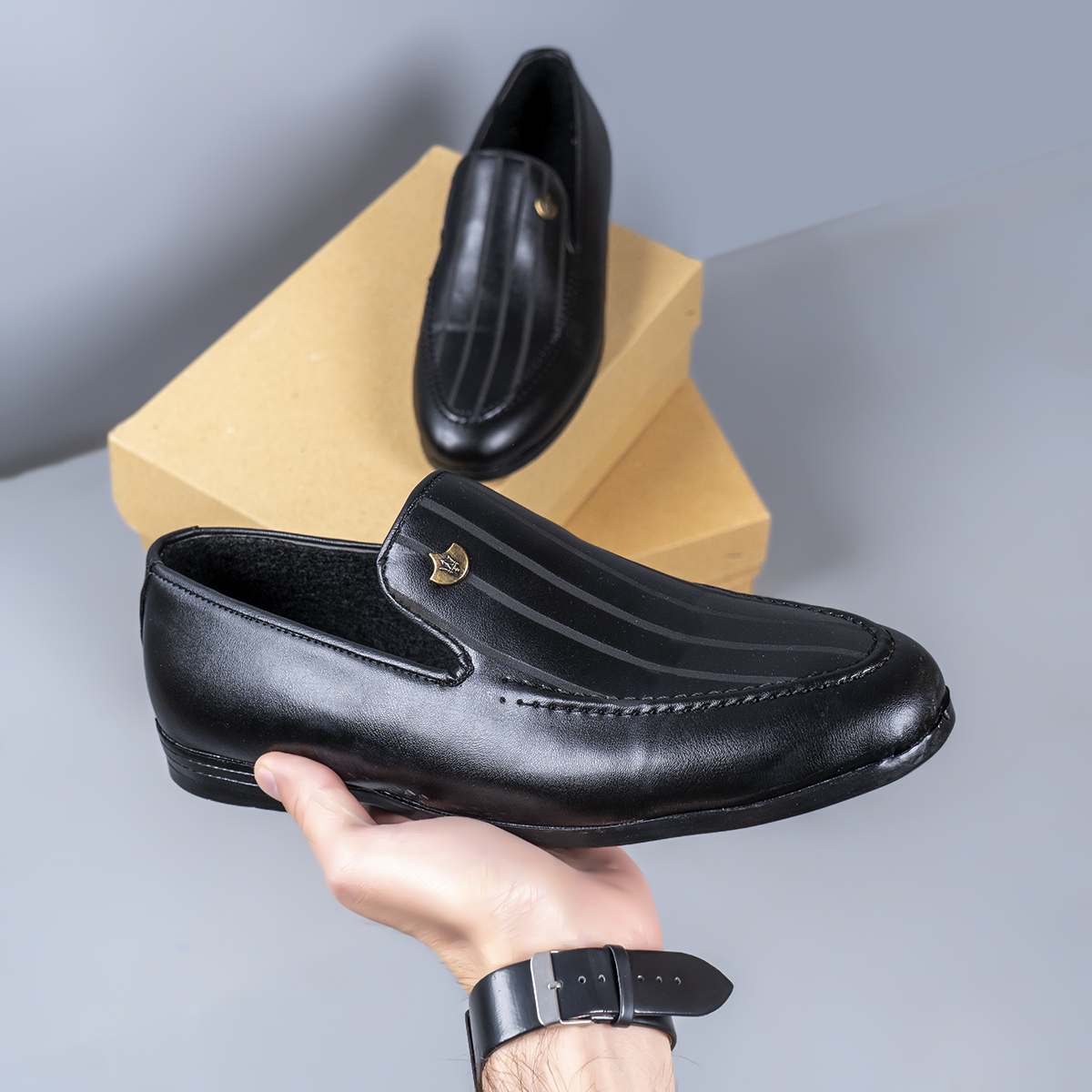 کفش کالج مردانه مشکی مدل Dever