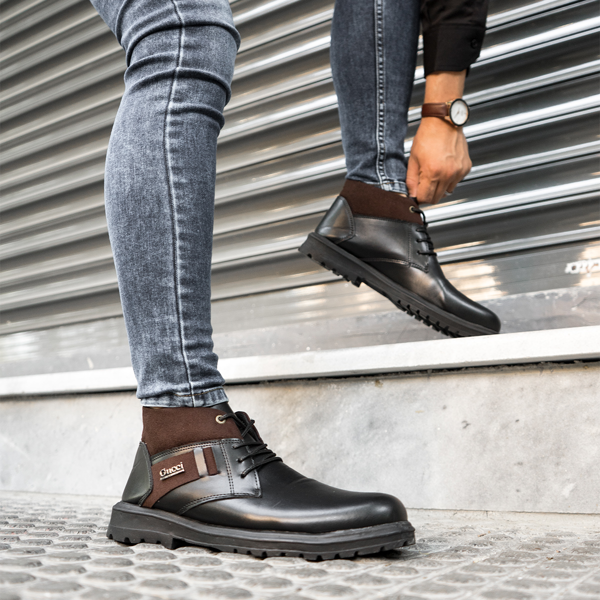 نیم بوت مردانه مدل Baliz