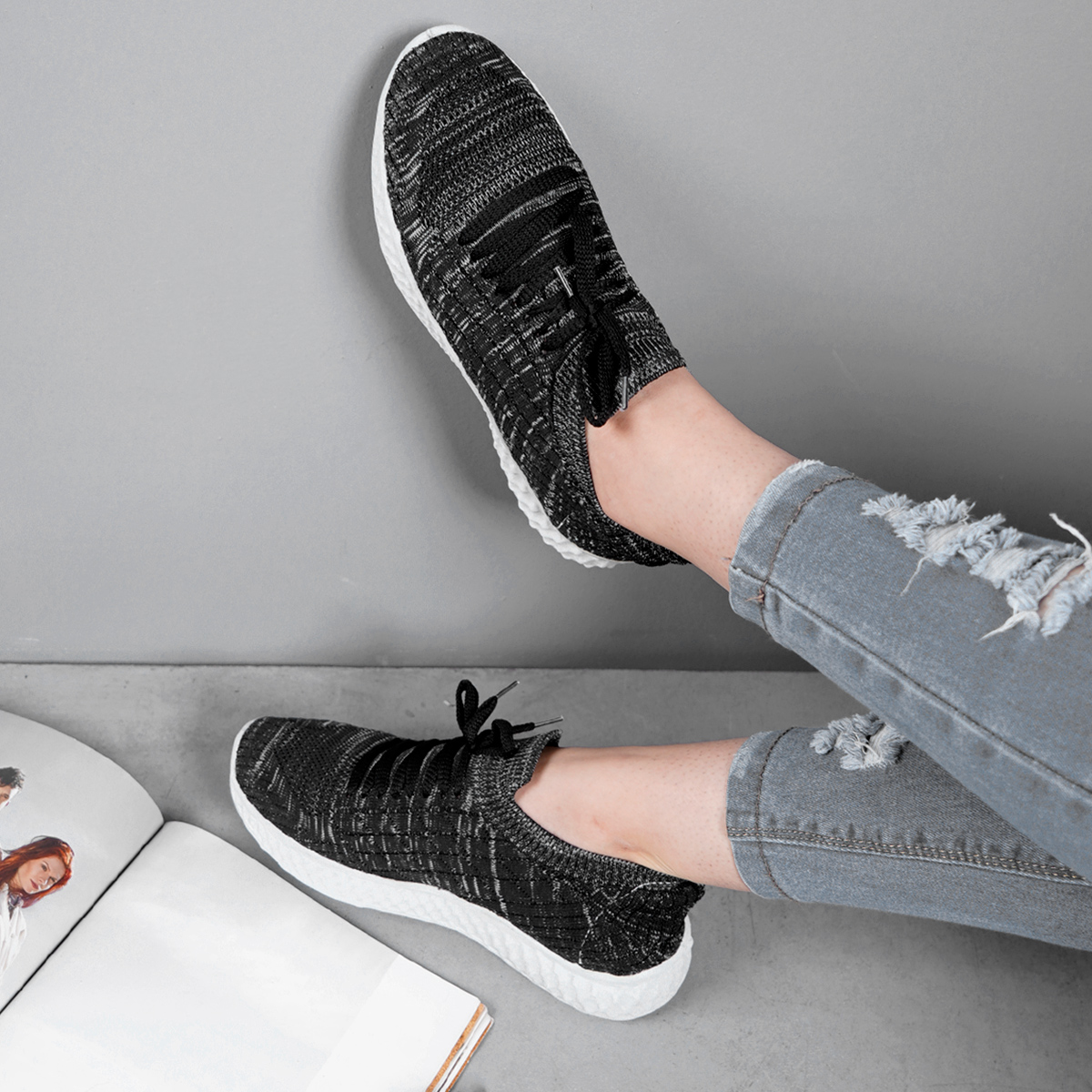 کفش ورزشی زنانه مشکی مدل Bela