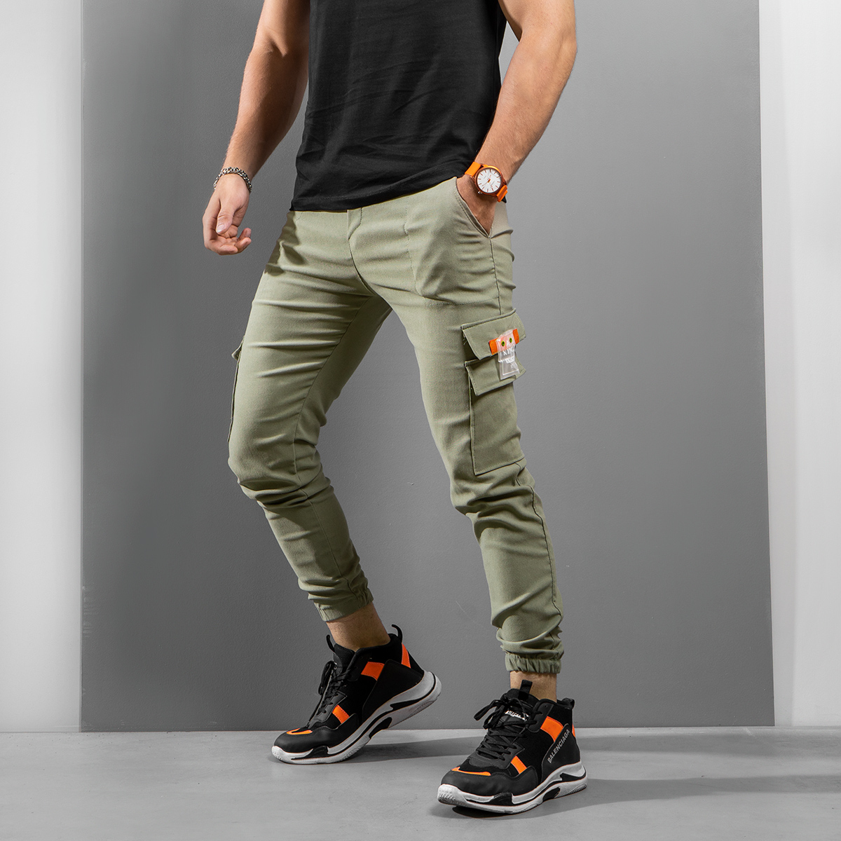 شلوار اسلش مردانه سبز مدل Morgan