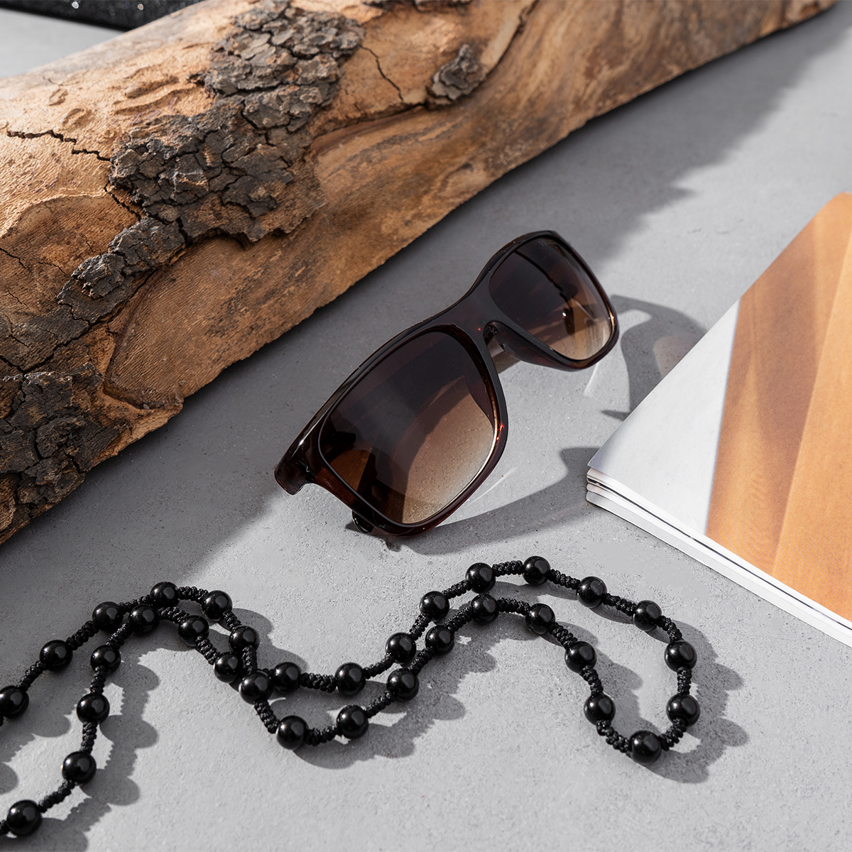 عينك آفتابي Prada مردانه قهوه اي مدل Makan