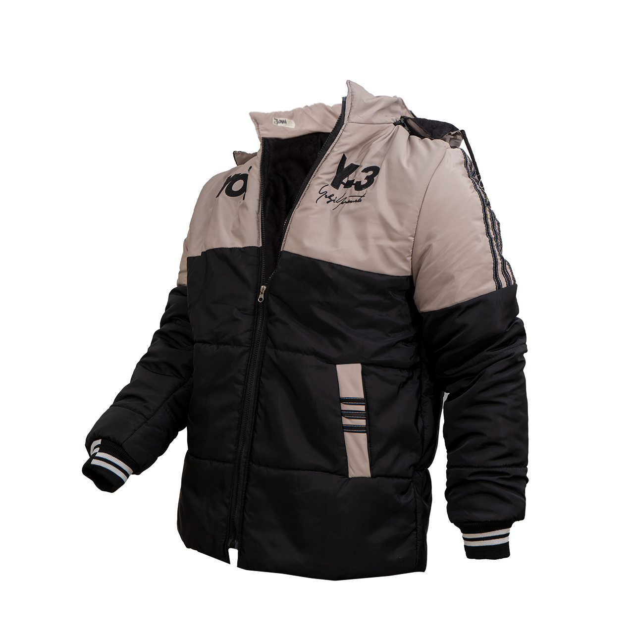 کاپشن مردانه Y-3کرم مشکی مدل YOUI