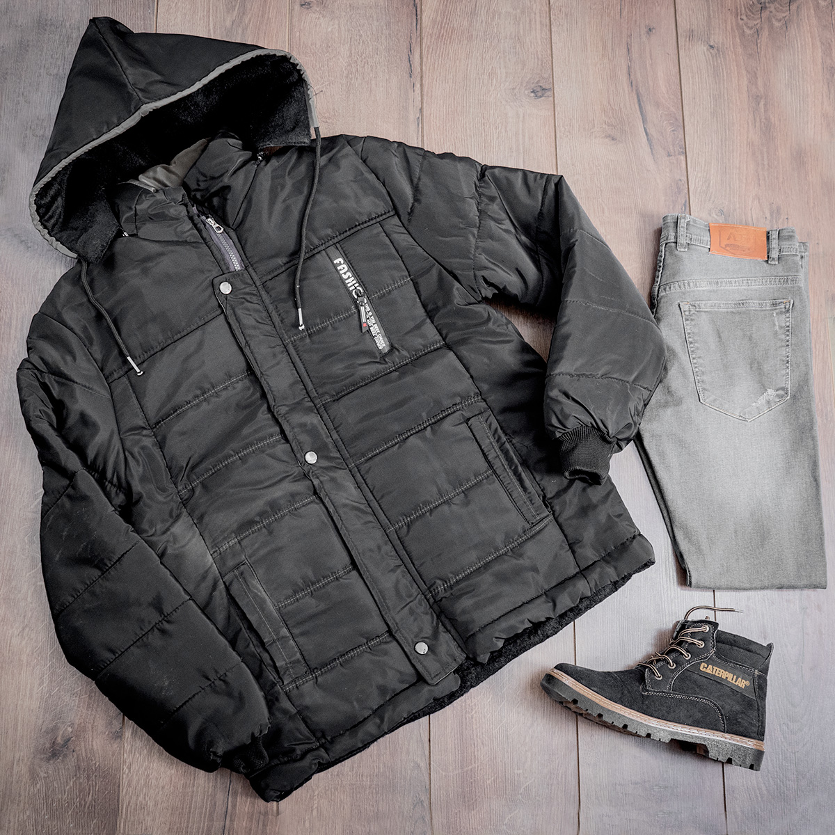 کاپشن مردانه مشکی مدل Galvano