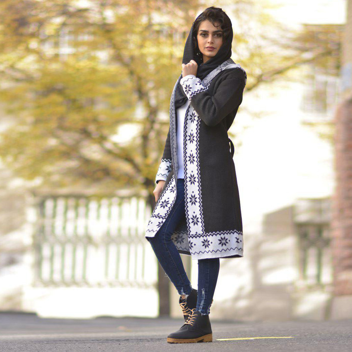 مانتو بافت دخترانه مدل NOSHA