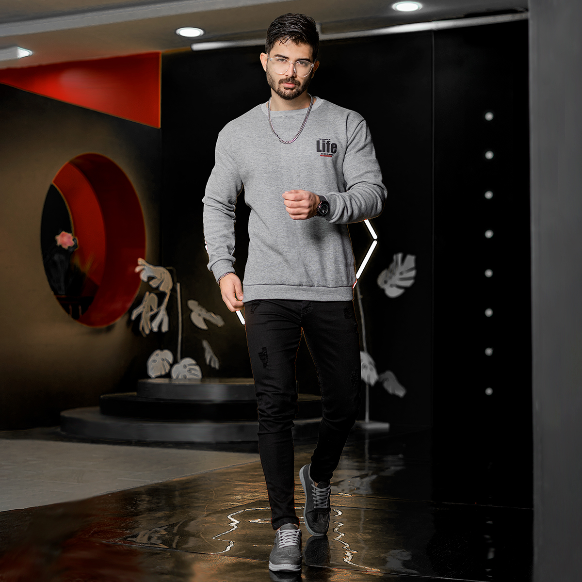 دورس مردانه طوسی مدل Life