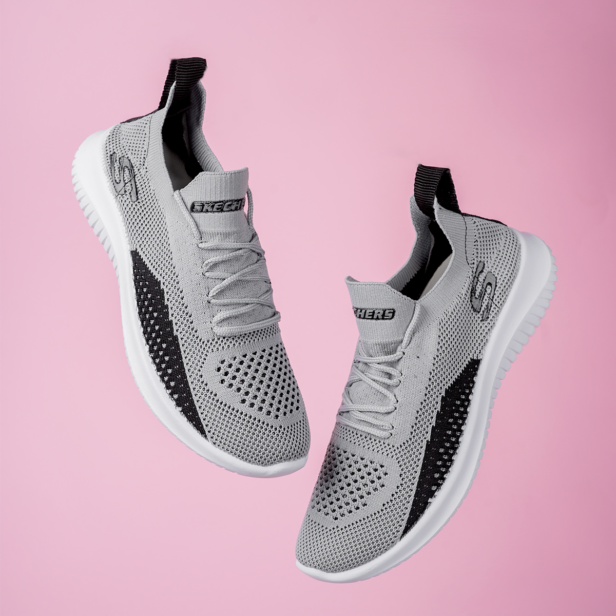 کفش ورزشی اسکیچرز زنانه طوسی مدلHoda