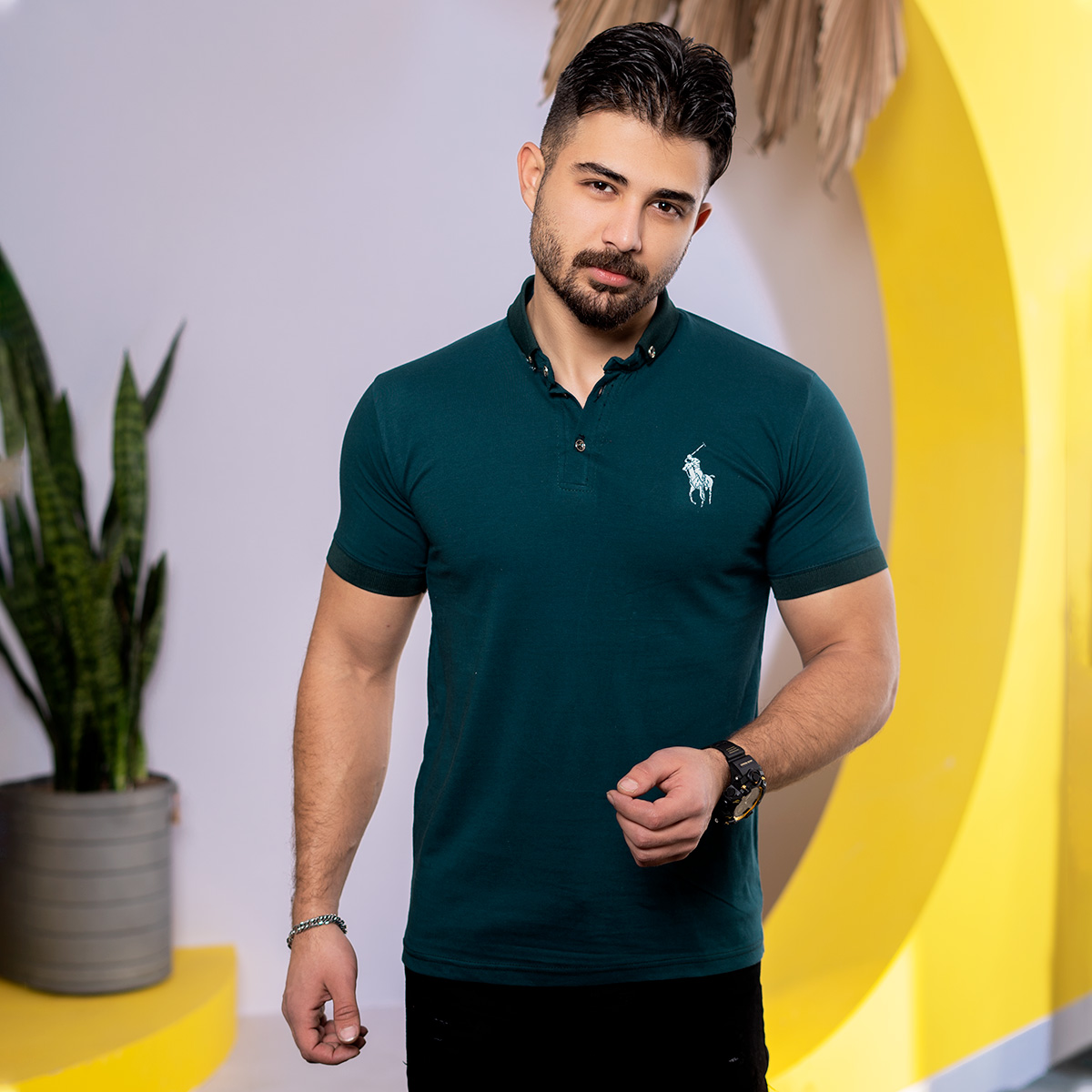 تیشرت POLO مردانه سبزمدل Havino