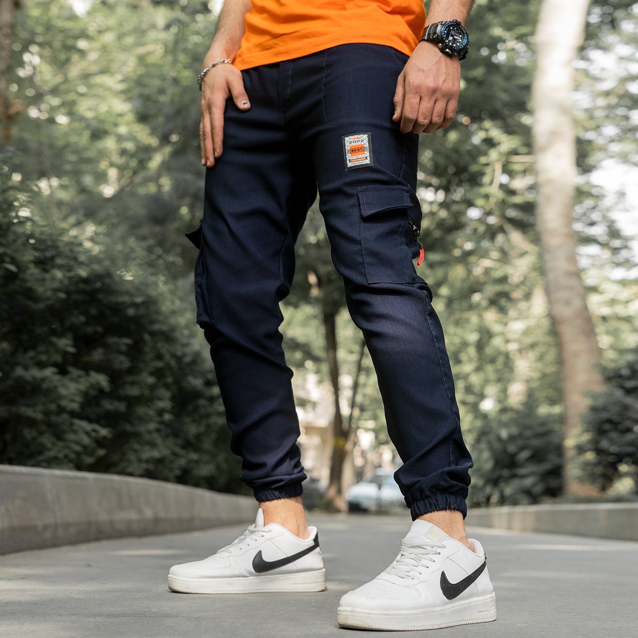 شلوار اسلش سرمه ای مردانه مدلbest