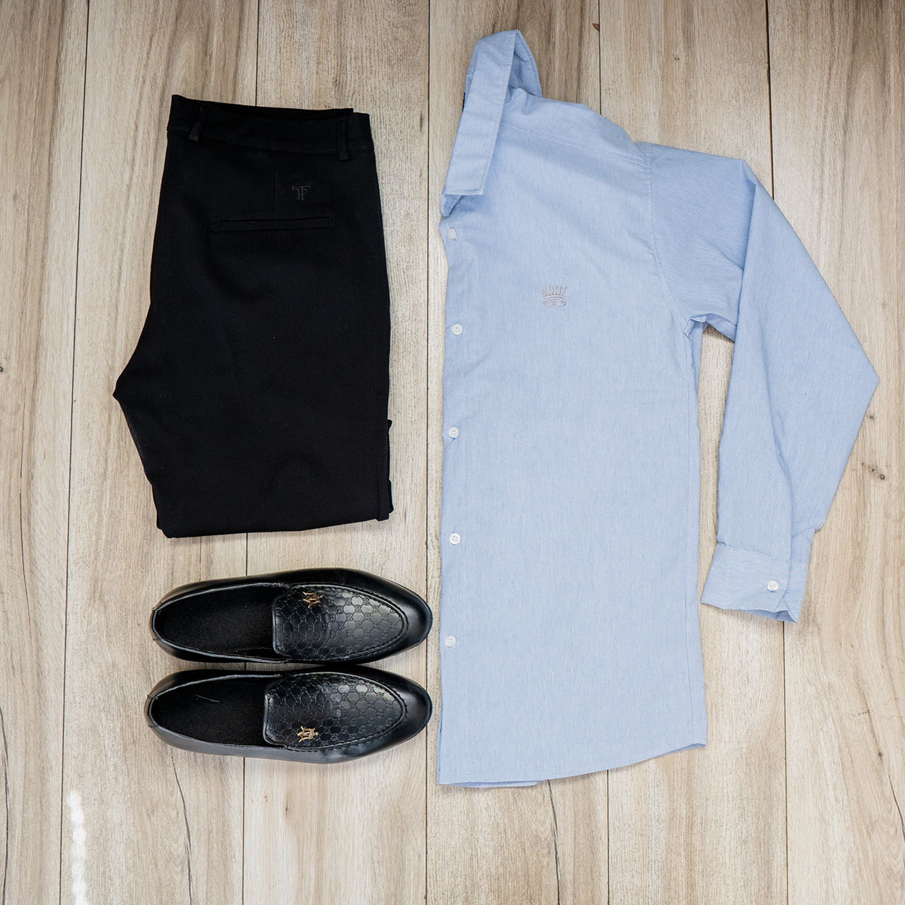 پیراهن مردانه آبی روشن مدل pelin