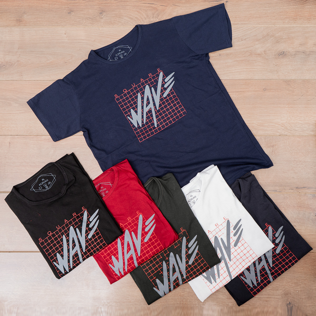 تیشرت مردانه سرمه ای(T) مدل Wav