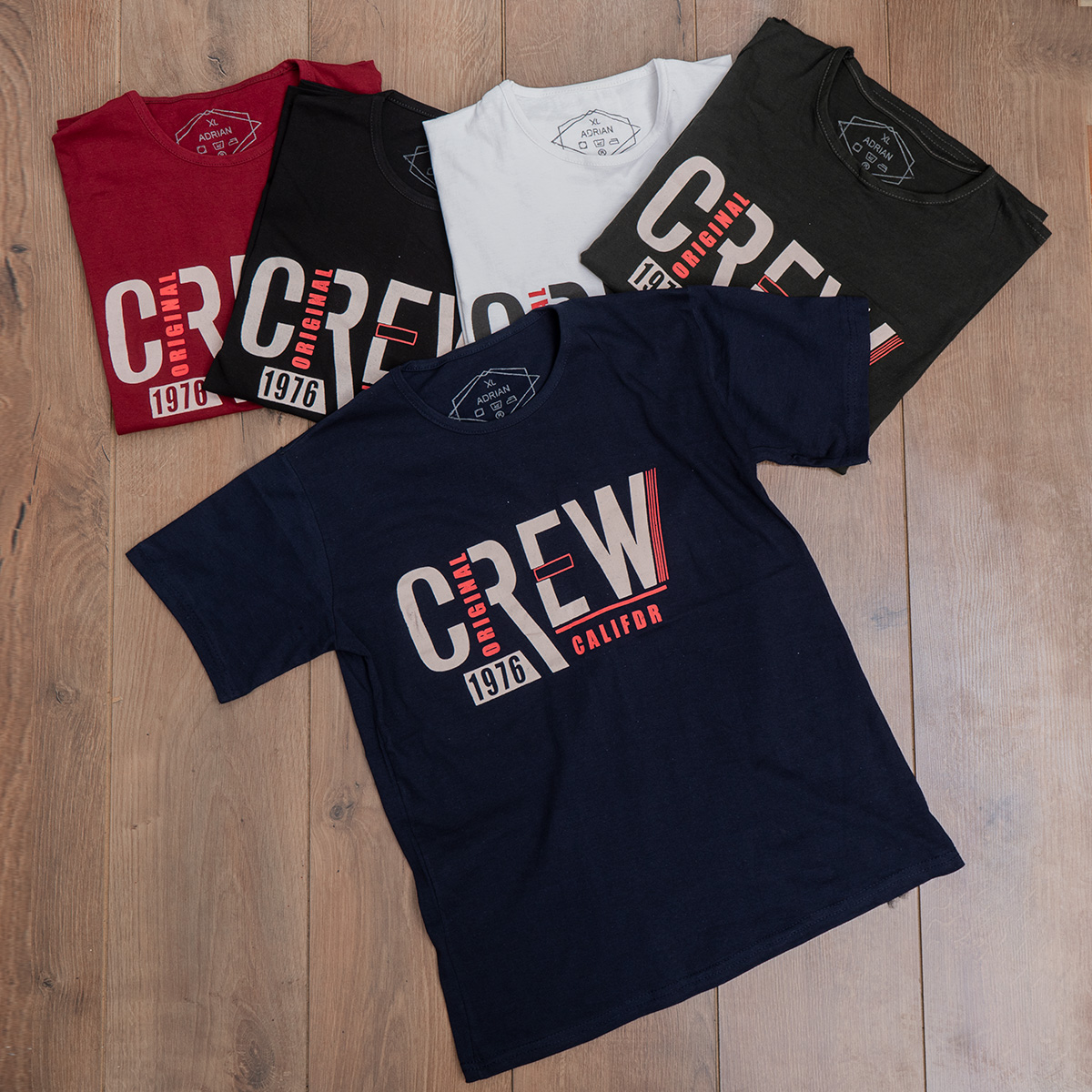 تیشرت مردانه قرمز (T) مدل Crew