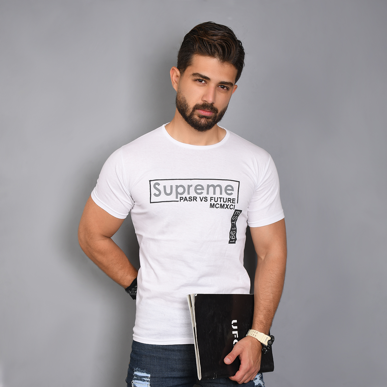 تیشرت (T) مردانه سفید مدل N52