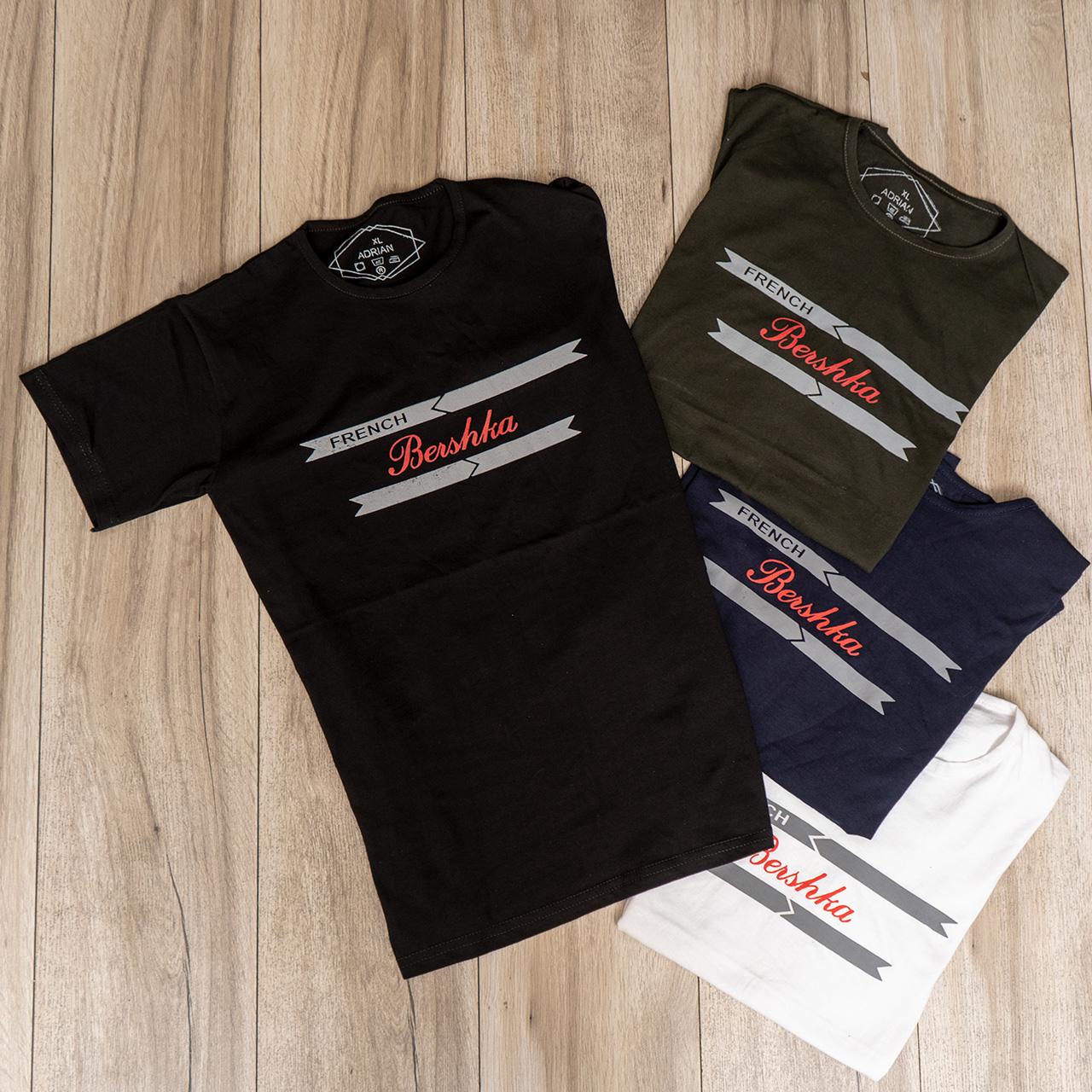 تیشرت مردانه مشکی (T) مدل FRENCH