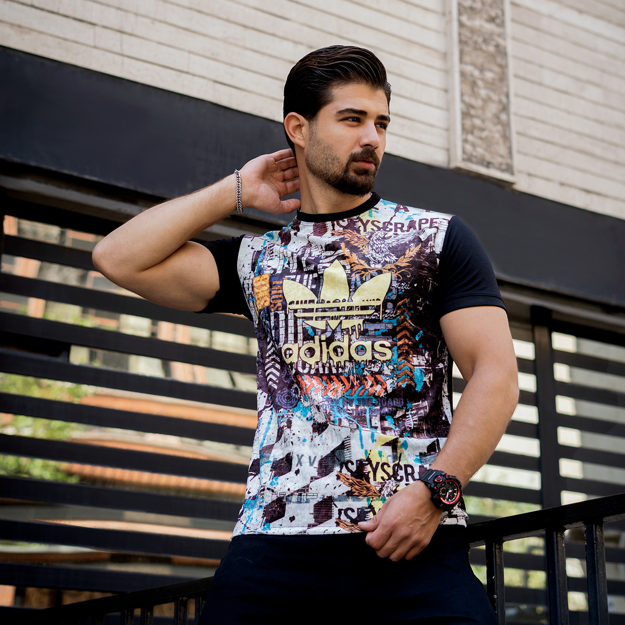 تیشرت مخمل مردانه آدیداس yscمدلL108