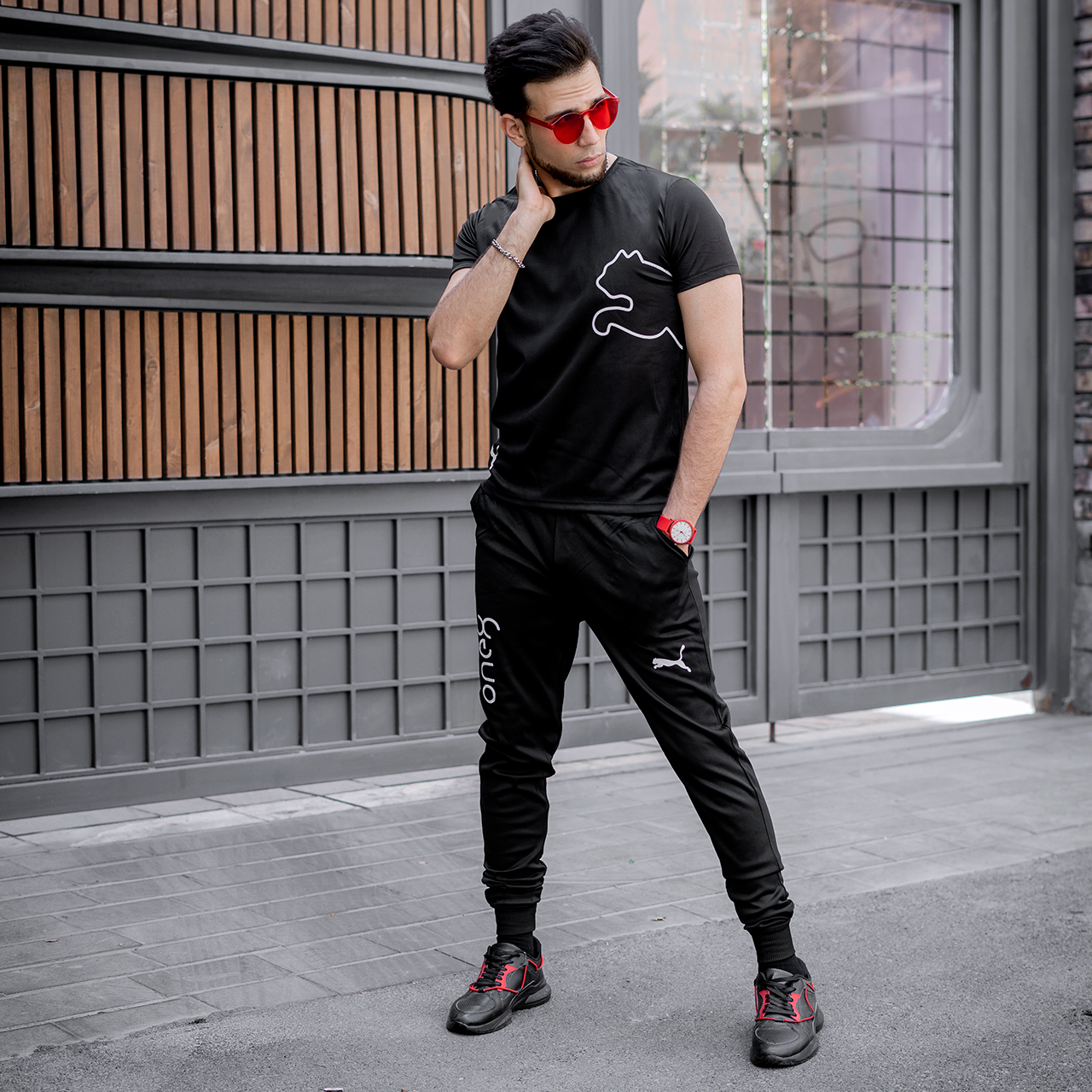 ست تیشرت شلوارPumaمردانه مدل K104