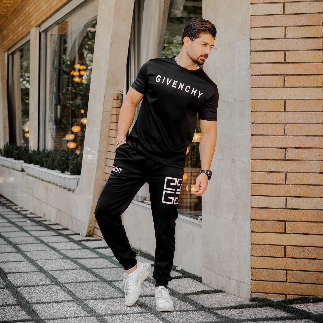 ست تیشرت شلوار Givenchy مردانه مدل G52