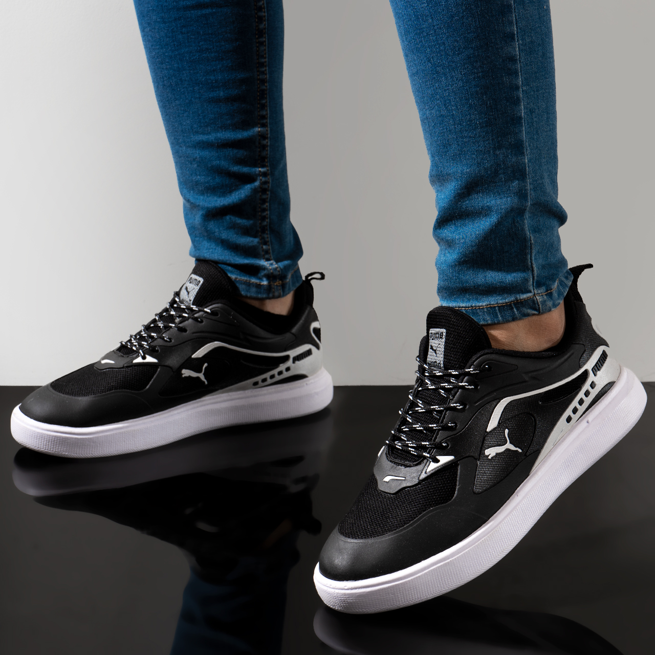 کفش تخت مردانه پوما-مشکی مدل Parin