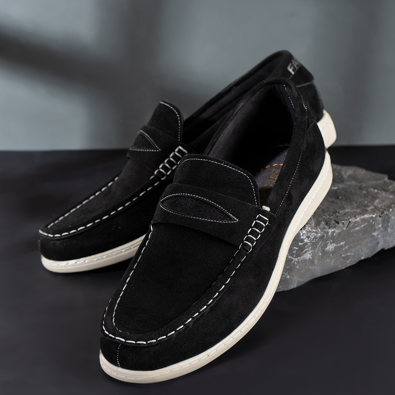 کفش کالج مشکی مردانه مدل Aril