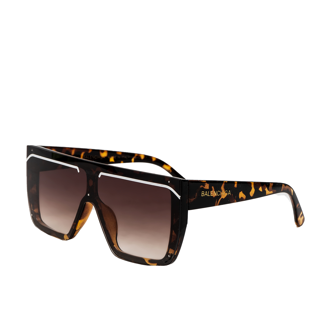 عینک آفتابی قهوه ای مدل balenciaga