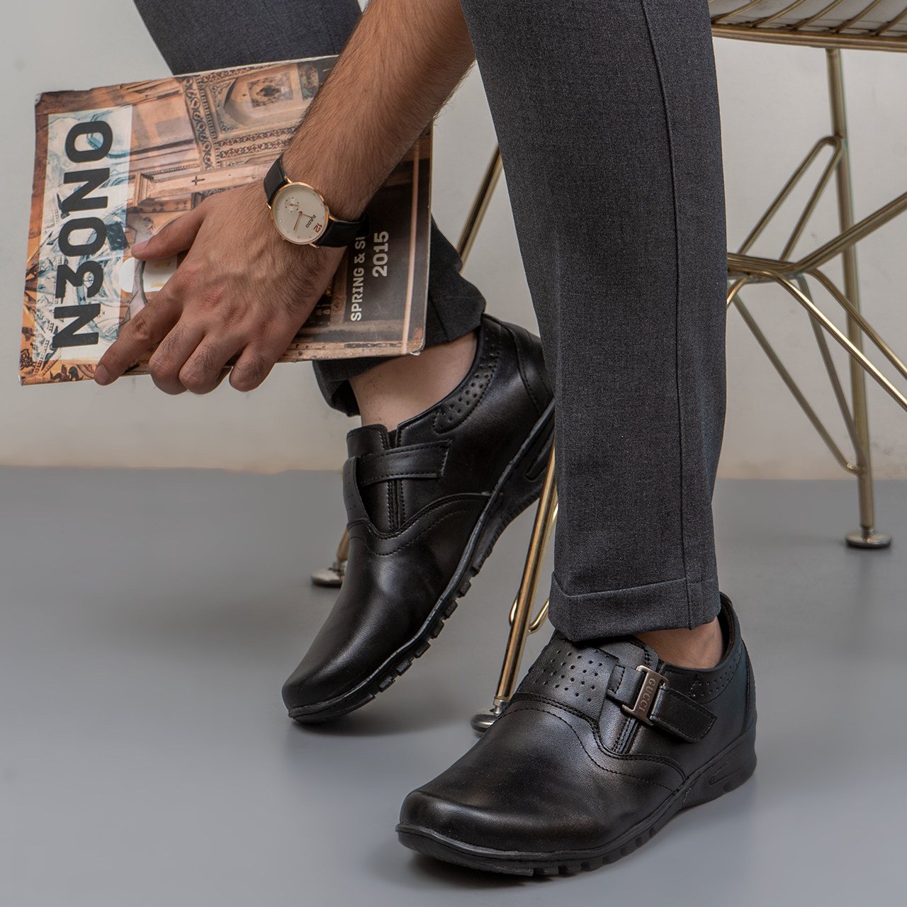 کفش رسمی مردانه مشکی مدل katio