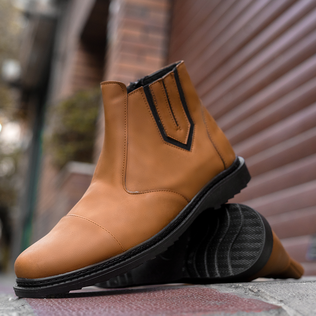 نیم بوت مردانه نسکافه ای مدل Argan