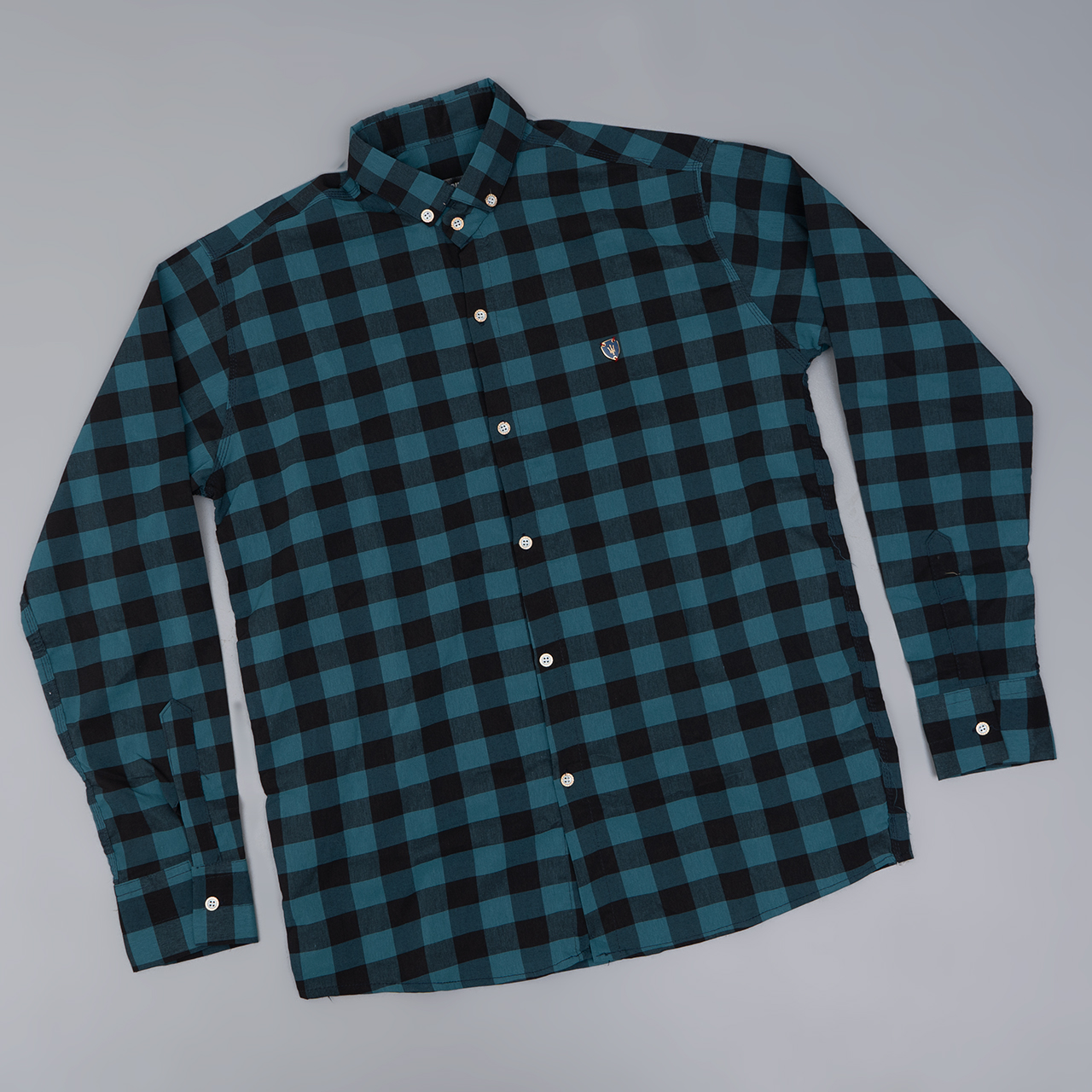 پیراهن مردانه چهارخونه سبز مدل X240