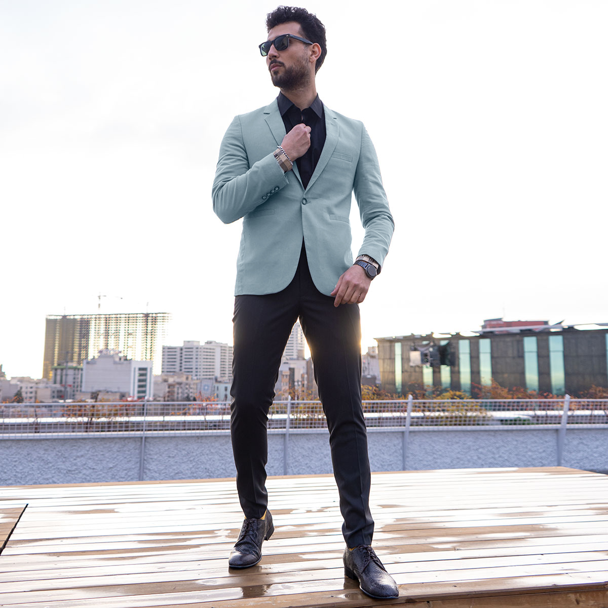 کت مردانه آبی مدل RIKY