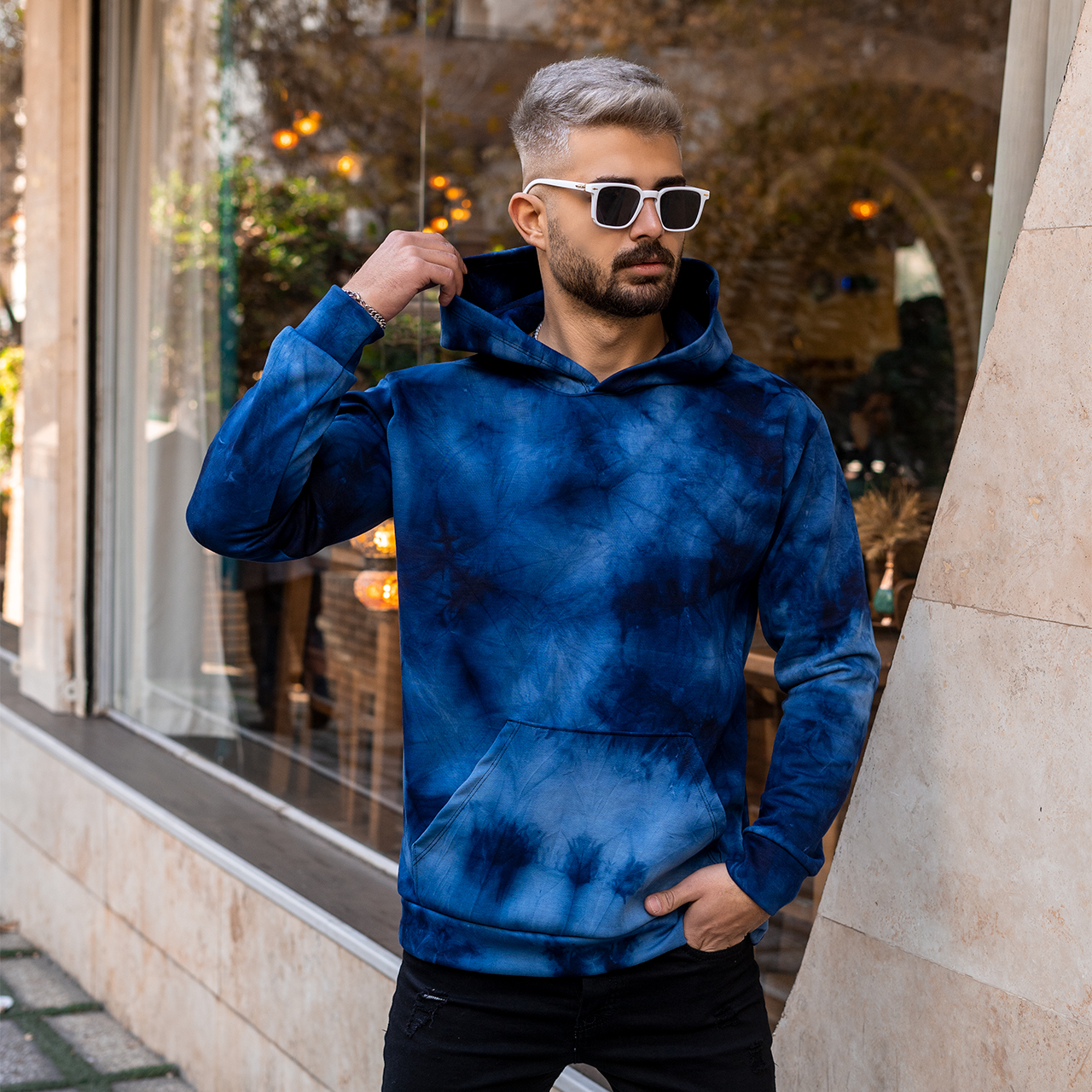 هودی مردانه سرمه ای مدل Barisan