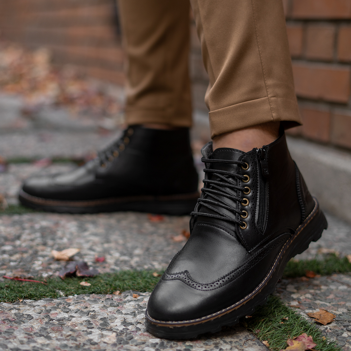 نیم بوت مردانه مشکی مدل Hirbod