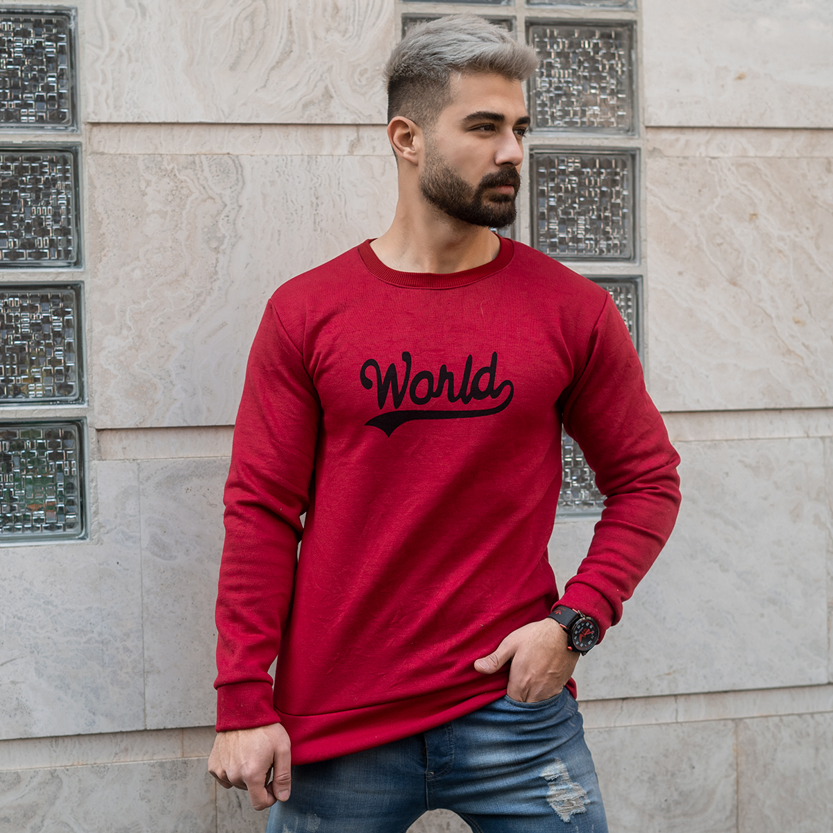 دورس مردانه زرشکی مدل World