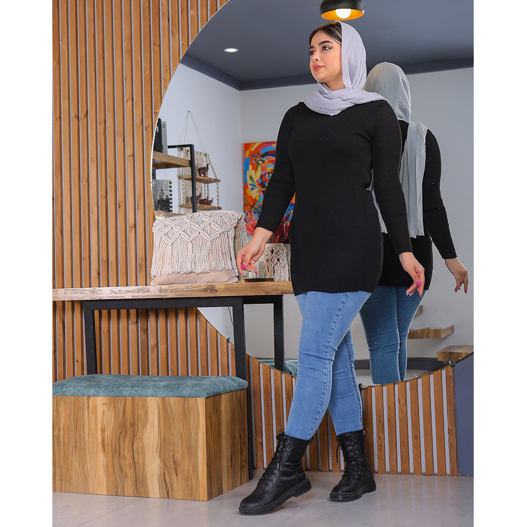 بافت مشکی دخترانه (ساده) مدل Paria