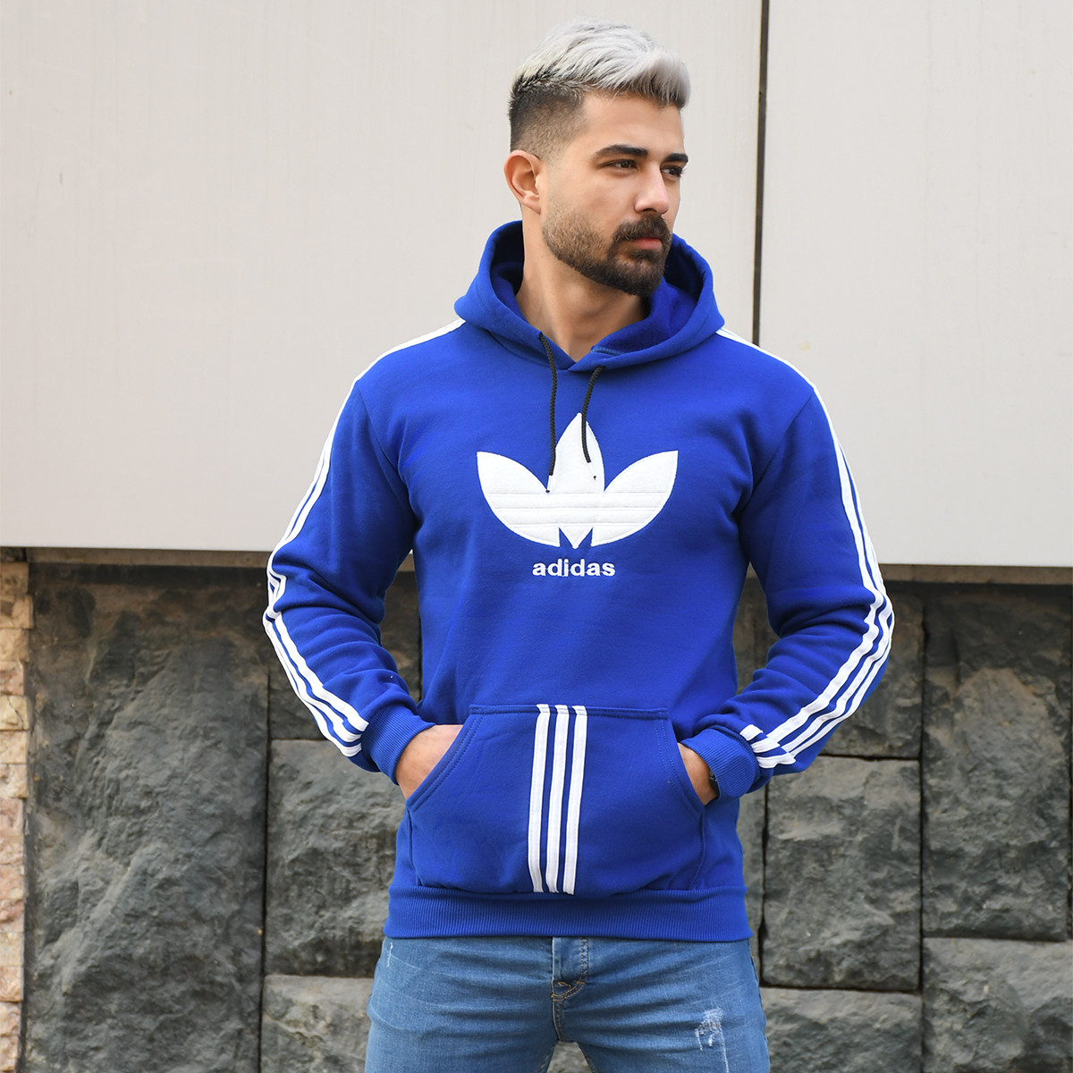 هودی مردانه Adidas آبی مدل Patrick