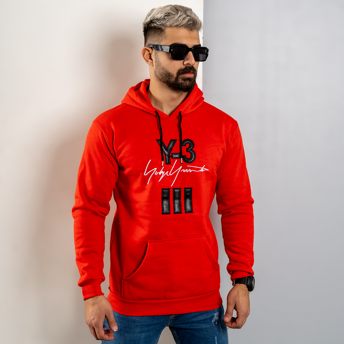 هودی مردانه Y-3 قرمز مدل Eric
