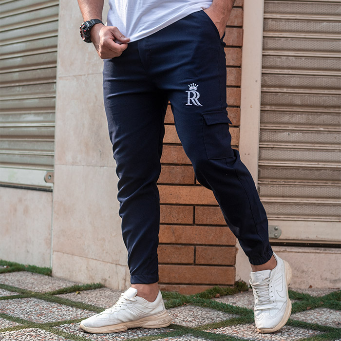 شلوار اسلش سرمه ای مردانه مدل R15