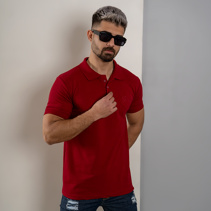 تیشرت مردانه GUCCI زرشکی مدل WALO