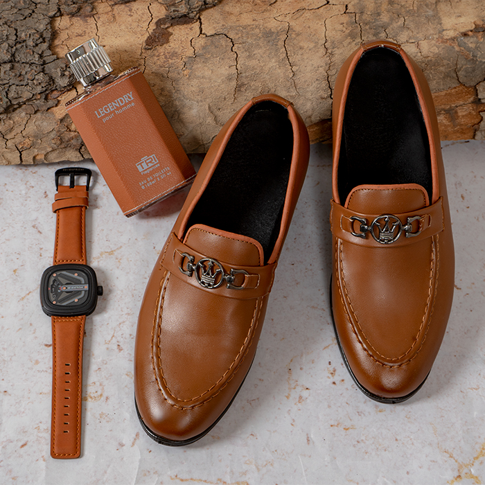 کفش کالج مردانه عسلی مدل ARHAN