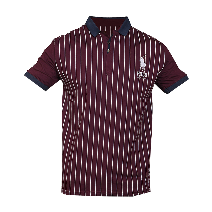 تیشرت مردانه زرشکی مدل MONO