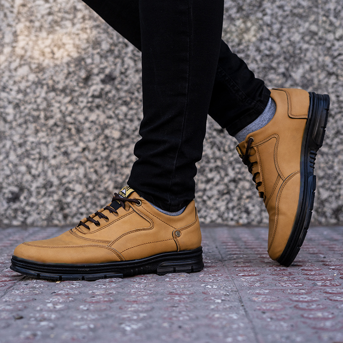 کفش مردانه CAT خردلی مدل Galin