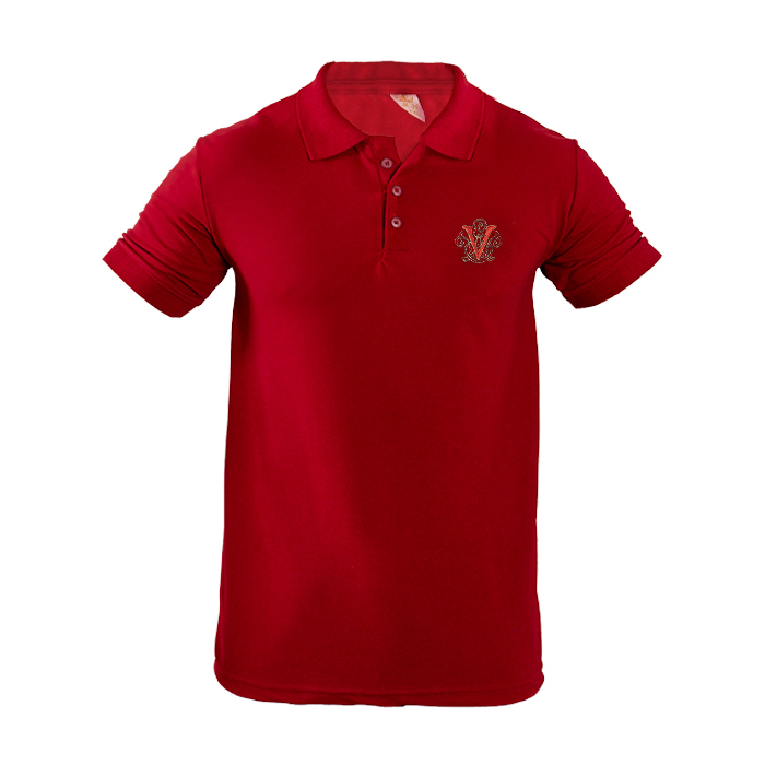 تیشرت V زرشکی مردانه مدل Sadra