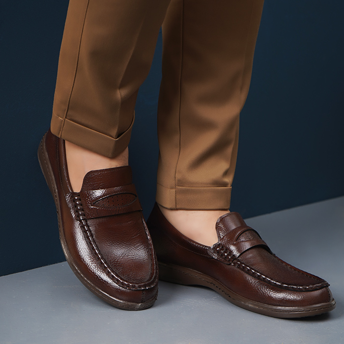 کفش کالج مردانه قهوه ای مدل Lira