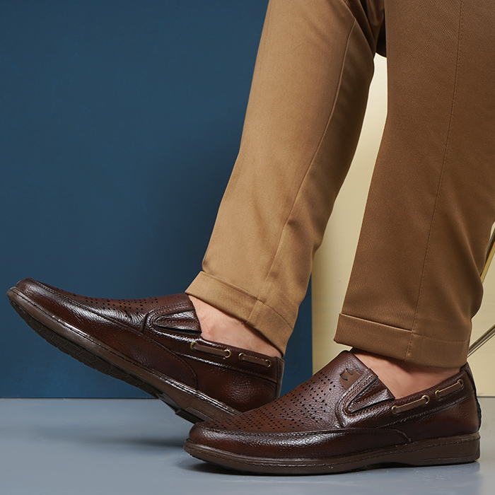 کفش کالج مردانه قهوه ای مدل Ariano