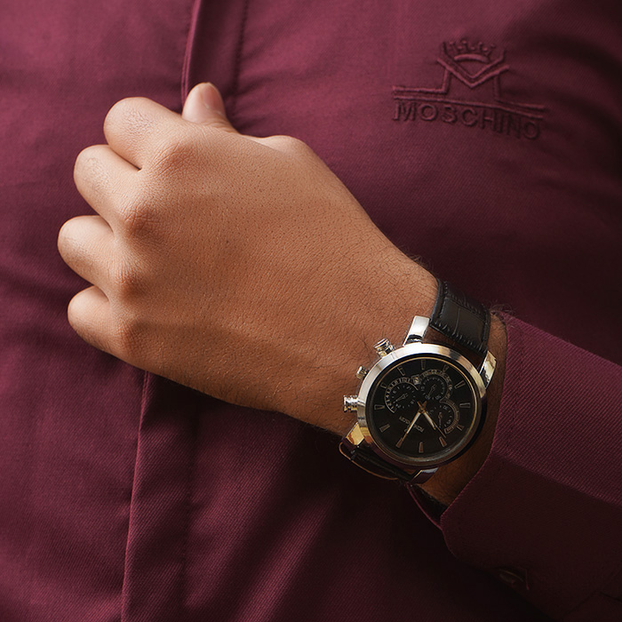 ساعت romanson مشکی نقره ای مدل B62