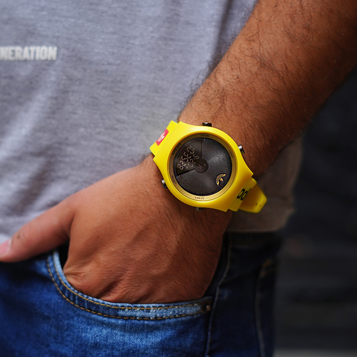 ساعت مچی ADIDAS زرد مردانه مدل GSS
