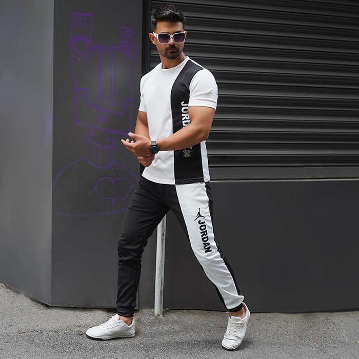 ست تیشرت شلوار سفید مردانه مدل Jordan