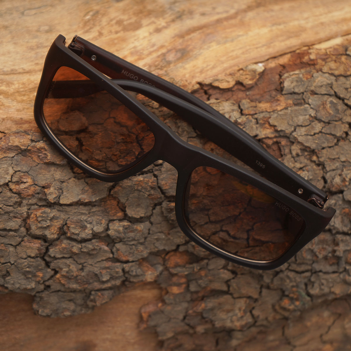 عینک مردانه قهوه‌ای مدل Hugo